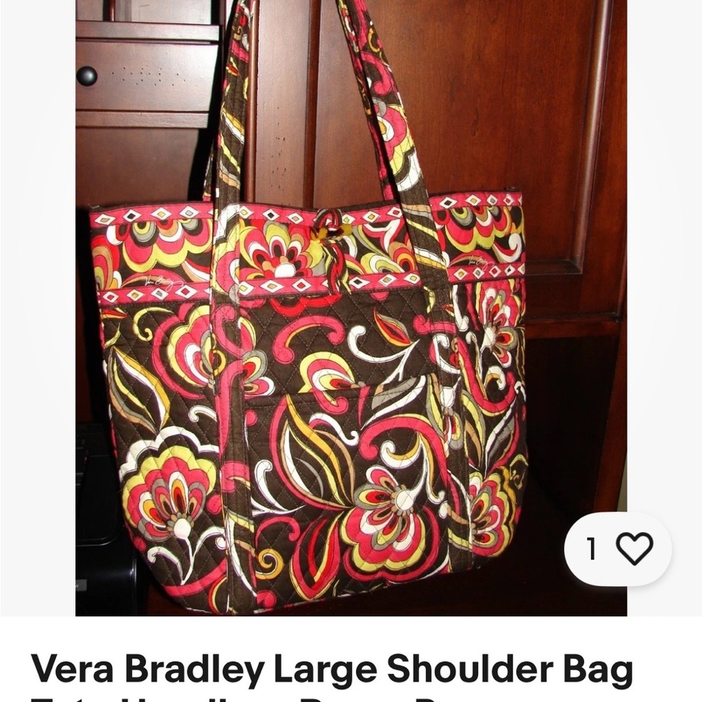 Vera Bradley Multicolor Brown Puccini Floral Tote